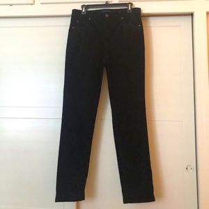 Talbots High-Rise Straight Leg Black Thin Corduroy Pants Size 8